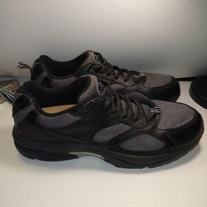 Dr Comfort 7310 Endurance Plus Black Leather Mesh Shoes Men's sz 14M.